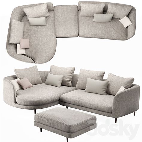 Kumo Rolf Benz modular sofa - Sofa - 3D Models Sofa Sofa, Modular Sofa, Modern Materials, Floor Chair, In 3d, Sectional Sofa, Sectional, Nursery, Sofa