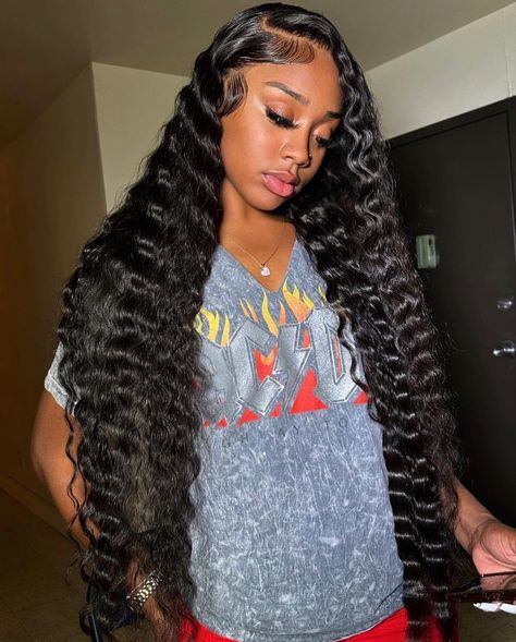 Loose Deep Wave, Frontal Wig Hairstyles, Crimped Hair, Hd Lace Frontal, Hair Wigs For Women, Frontal Hairstyles, Lace Front Human Hair Wigs, Curly Human Hair Wig, Human Virgin Hair