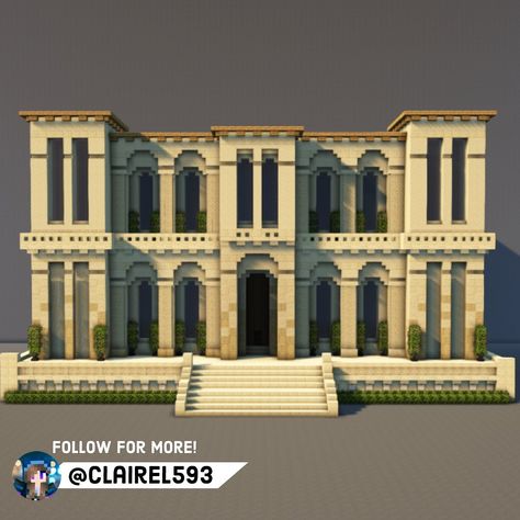 Royal Advisor Character, Greek Villa Minecraft, Greek Castle Minecraft, Minecraft Court House, Italian Architecture Minecraft, Greek Buildings Minecraft, Greek Architecture Minecraft, Minecraft Sandstone, Minecraft Chateau