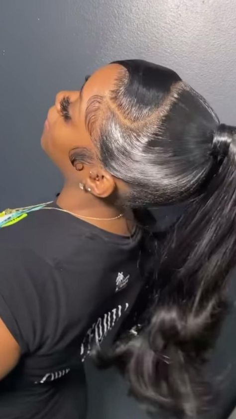 Pin on H4¡R ♥︎’ Hairstyles Sleek, High Ponytail Hairstyles, Weave Ponytail Hairstyles, Sleek Ponytail Hairstyles, Birthday Hairstyles, Black Ponytail Hairstyles, Quick Weave Hairstyles, Frontal Hairstyles, Girls Hairstyles Braids