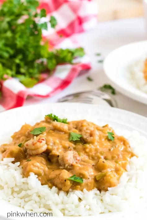 This authentic Louisiana Crawfish Etouffee Recipe has been in our family for generations. Made with a base of the trinity: onions, bell peppers, and celery. Add crawfish and the perfect seasonings to give this etouffee recipe the best flavor ever! It's a recipe that never gets old and is a family tradition. You won't get a crawfish etouffee recipe as authentic as this Louisiana Style crawfish etouffee recipe. Etoufee Recipe, Crawfish Etoufee Recipe, Kfc Chicken Recipe Copycat, Crawfish Etouffee Recipe, Blt Salad Recipe, Etouffee Recipe, Crawfish Recipes, Louisiana Crawfish, Crawfish Etouffee