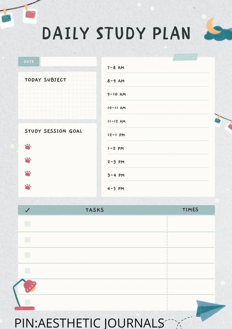 Plan Study Schedule, Study Templates Aesthetic, Study Planner Bullet Journal, Study Schedule Aesthetic, Aesthetic Timetable Wallpaper, School Timetable Design Aesthetic, Aesthetic Planer, Timetable Aesthetic, School Planner Aesthetic