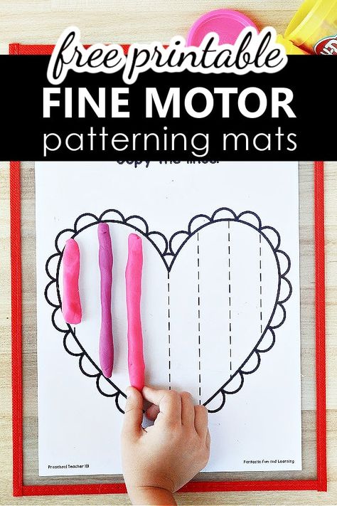 Fine Motor Play, Preschool Valentines Activities, Motor Skills Preschool, Valentine Art Projects, February Crafts, Preschool Fine Motor, Shapes Preschool, Preschool Valentines, Valentines Patterns