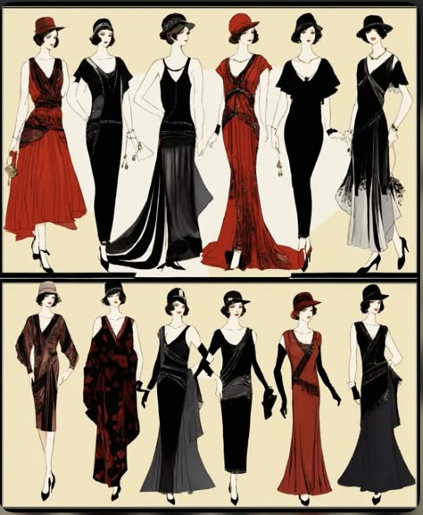 1920s Female Fashion, 1922 Fashion, Gatsby Fashion, 1920s Makeup, Drawing Female, Great Gatsby Fashion, Prop Making, 30s Fashion, Female Anatomy