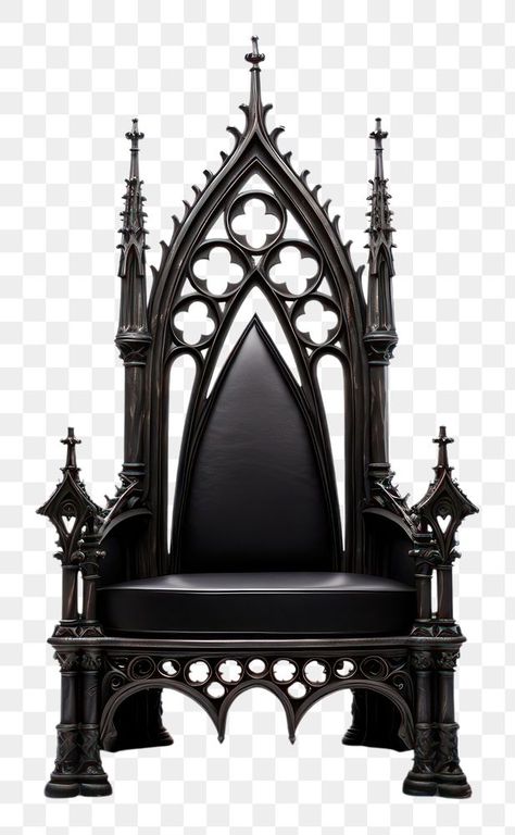 Gothic Chair, Tattoo Chair, Church Furniture, Victorian Aesthetic, Throne Chair, Architecture Design Drawing, Chair Furniture, Black Chair, Rococo Style