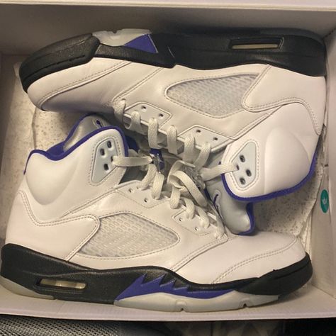 Air Jordan 5 concord size 10 Jordan 5 Concord, Crocs Outfit, Blue Stain, Air Jordan 5, Jordan 5, On Shoes, Air Jordan, Air Jordans, Jordan