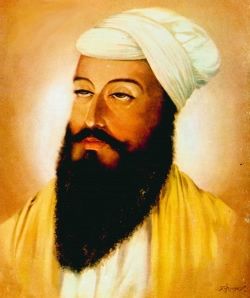 the ninth Guru Tegh Bahadur sacrificed his own life, facing down EmperorAurangzeb on behalf of the Kashmiri Hindus, ending Aurangzeb's threat to either convert to Islam or be executed. Guru Ravidas Ji, Guru Angad Dev Ji, Anandpur Sahib, Sufi Songs, Convert To Islam, Guru Hargobind, Guru Tegh Bahadur, Guru Nanak Ji, Guru Nanak Wallpaper