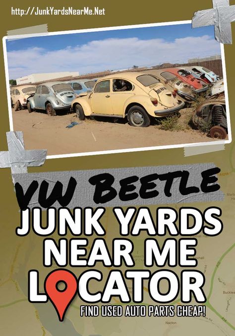 The VW Type 1 classic Beetle is an immortal automotive icon dating back to the 1930's. If you are doing a restoration here are the salvage yards you need... Vw Beetle Restoration, Vw Beetle Parts, Classic Volkswagen Beetle, Classic Beetle, Volkswagen Beetle Convertible, Vw New Beetle, Baja Bug, Junk Yard, Classic Volkswagen