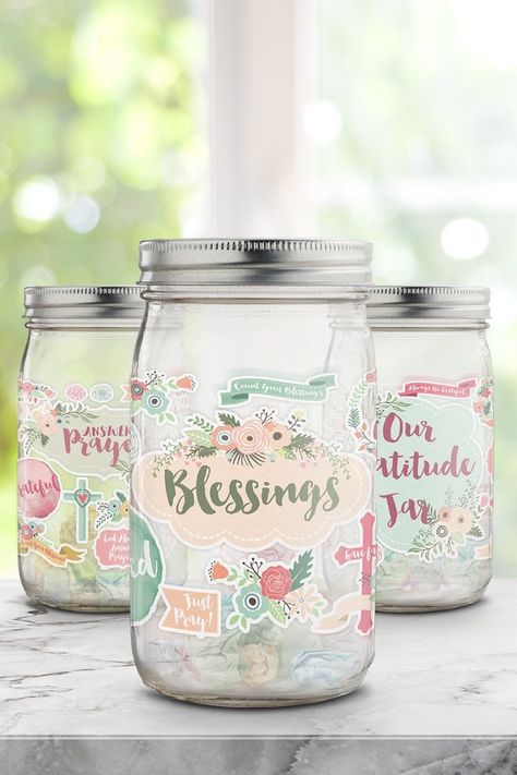 Gratitude Jar Printable, Blessings Jar, Jar Printable, Prayer Jar, Quote Jar, Memory Jars, Showers Of Blessing, Gratitude Jar, An Attitude Of Gratitude