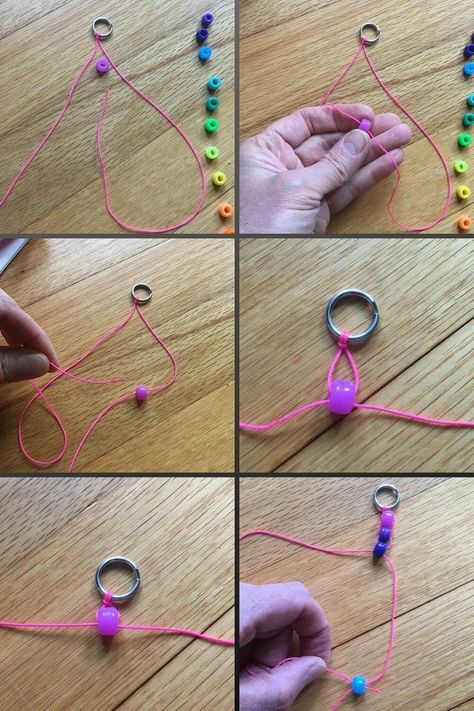 Easy Diy Fidgets, Make Your Own Fidget Toys, Fidget Keychain Diy, Bead Fidget Diy, Diy Figets Toys, Diy Fidget Toys How To Make, Diy Fidgets For Kids, Fidget Bracelet Diy, How To Make Fidget Toys