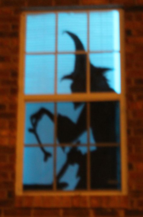 Halloween Window Silhouettes, Ghost Silhouette, Window Shadow, Shadow Images, Witch Silhouette, Happy Haunting, Image Halloween, Silhouette Diy, Shower Curtain Liner