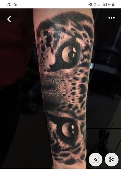 Elephant Eyes Tattoo, Cheetah Forearm Tattoo, Cheetah Eyes Tattoo, Leopard Eyes Tattoo, Jaguar Eyes Tattoo, Cheetah Face Tattoo, Animal Forearm Tattoo, Black Jaguar Tattoo, Cheetah Eyes