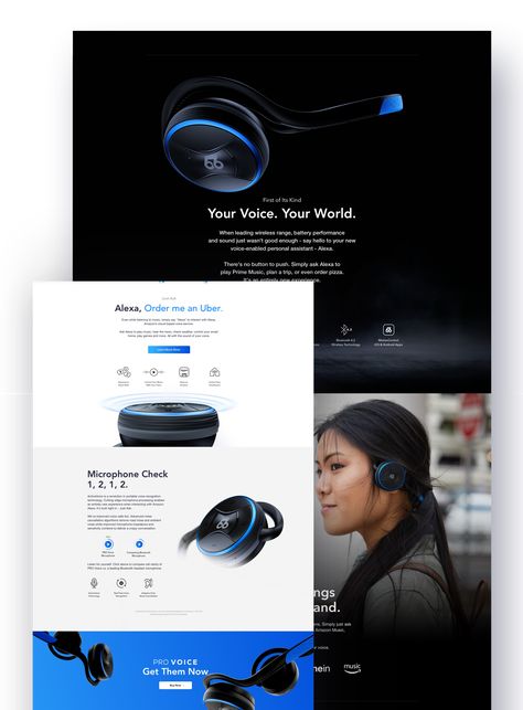 Audio Website Design, Amazon Website Design, Pinterest Png, Website Design Marketing, Blue Website, Website Creator, Affiliate Website, Amazon Website, Voice Recognition