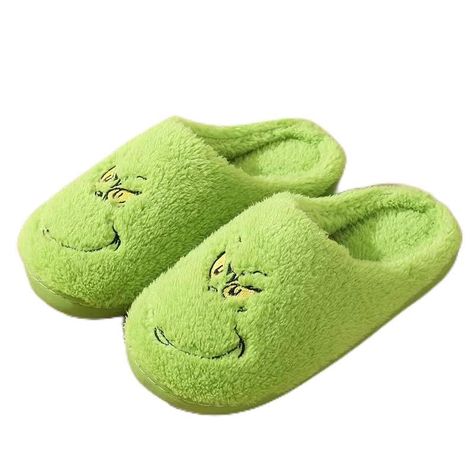 Christmas fashion Grinchs Slippers For Women And Men Fuzzy Fluffy Slippers Warm Cozy House Shoes Slip-on Indoor Outdoor Slippers (green, Adult, Women, 9, Numeric, US Footwear Size System, Medium) Slippers Funny, Monster Slippers, Funny Slippers, Christmas Slippers, Indoor Outdoor Slippers, Christmas Shoes, Fluffy Slippers, Outdoor Slippers, Slippers For Women