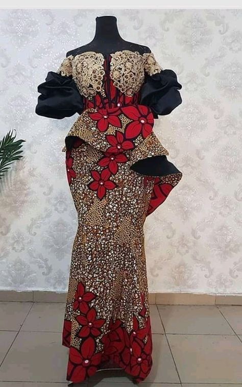 Ankara Long Gown Styles, Ankara Skirt And Blouse, African Lace Styles, African Fabric Dress, Long African Dresses, Latest Ankara, African Dresses Modern, Ankara Skirt, African Wear Dresses