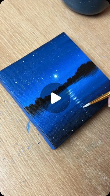 Tayaba🎨🇨🇦✨ on Instagram: "Magical moonlight painting💙  Hey everyone I hope you’re all well! I hope you enjoy watching this painting. I loveee this blue colour so much 😍  I wanted to let you all know that Ahmad Art Academy is now open!  My sister @aishaaaaah and I will be offering a variety of courses on painting techniques and nature-themed topics such as landscapes, sunsets, forests, northern lights, galaxies, celestial skies, and more.  Check out the link in bio to join Ahmad Art Academy✨  #artreels #acrylicpainting #asmrart #painting #acrylic #acrylicart #naturepainting #paintingtutorial #canvaspainting" Moonlight Painting, Forest Theme, Art Academy, Nature Themed, Nature Paintings, Now Open, Blue Colour, Acrylic Art, Painting Tutorial