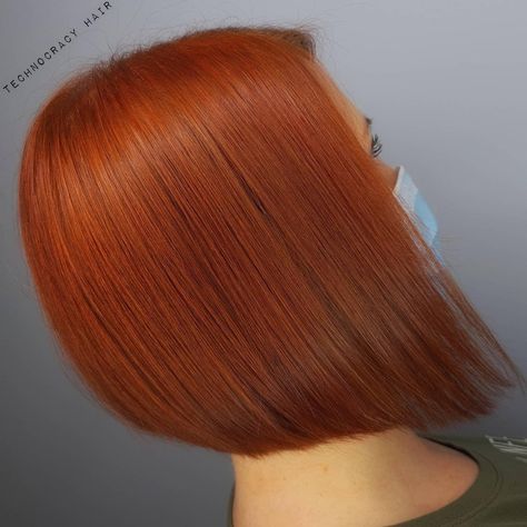 Copper Bobs, Copper Bob Hair, Caramel Bob, Copper Bob, Hair Ritual, Angled Bobs, Copper Hair Color, Long Bob Hairstyles, Auburn Hair