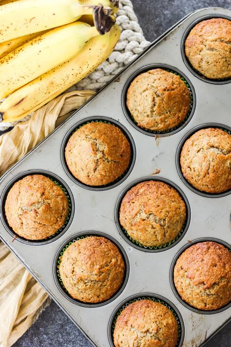 High Fiber Muffins, Fiber Muffin, Banana Bran Muffins, Banana Recipe, Amazing Chocolate Cake Recipe, High Fibre, Banana Muffin Recipe, Bran Muffins, Ripe Bananas