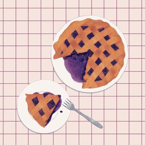 Maria Bordiuh on Instagram: “Day 7: pie 🥧 ♥️ Here is my blueberry pie, blueberries are the best and they make everything taste great ☺️ I didn’t make an animation but I…” Pie Drawing, Plum Pie, Ice Cream Illustration, Cranberry Pie, Pies Art, Blueberry Pie, How To Make Animations, Learning Graphic Design, Hand Draw