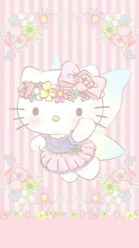 Fairy Lockscreen, Hello Kitty Bg, Hello Kitty Fairy, Hello Kitty Wallpapers, Kitty Fairy, Hello Kitty Imagenes, Hello Kitty Y2k, Fairy Wallpaper, Hello Kitty Rooms