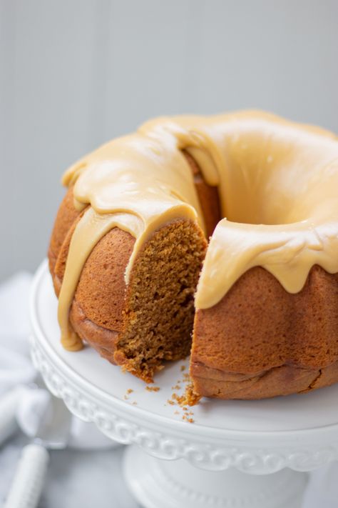 Spiced Sweet Potato Bundt Cake with Caramel Icing • Mandy Jackson Sweet Potato Bundt Cake, Cake With Caramel Icing, Mini Lemon Tarts, French Apple Tart, Lemon Tarts, Canning Sweet Potatoes, Cake With Caramel, Caramel Icing, Ginger Cake