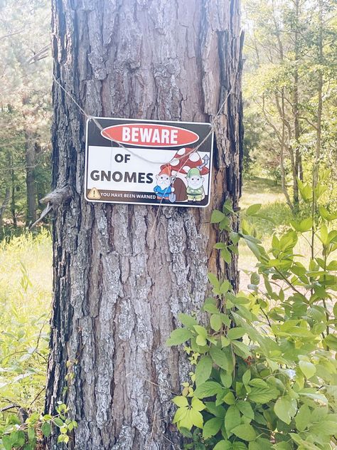 cute signs, beware of gnomes Gnome Aesthetic Dnd, Gnomes Aesthetic, Gnome Aesthetic, Gnome Dnd, Woodland Aesthetic, Friends Aesthetics, Cerulean Sea, Weasley Family, Aesthetic Fairy