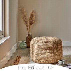 Jute Cushion | Dunelm Living Simple Life, Stool Covers, Boho Living Room, Living Room Inspo, Slow Living, Home Delivery, Front Room, Floor Cushions, Bean Bag