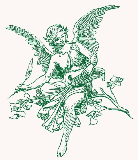 Woodcut Tattoo, Medieval Tattoo, Engraving Tattoo, Design Tattoos, Art Nouveau Illustration, Angel Drawing, Rennaissance Art, Tattoo Project, Keramik Design