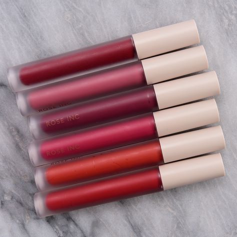 Rose Inc Lip Cream is a new, liquid lipstick that has a satin-matte finish and is available in 12 shades. Here are swatches! Rose Inc Lipstick, Revlon Rose Velvet, Revlon Blush, Popular Lipstick, Rose Inc, Revlon Super Lustrous Lipstick, Skin Advice, Sparkly Eyes, Revlon Super Lustrous