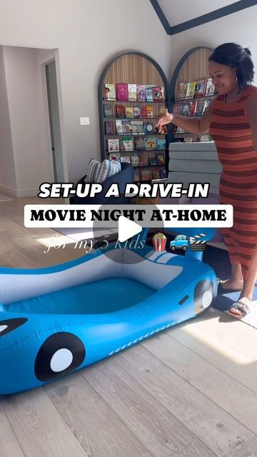 Diy Drive In Movie For Kids, Kids Drive In Movie Party Cars, Drive In Movie At Home, Drive In Party, Cars Movie Night, Drive Thru Movie, Family Night Activities, Movie Night At Home, Movie Night For Kids