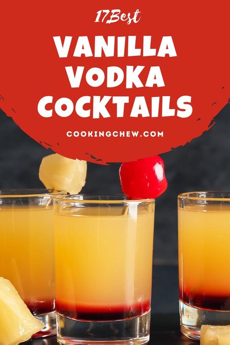 Vanilla Vodka Drinks Recipes, Drinks Made With Vanilla Vodka, Vanilla Vodka Drinks Easy, Vanilla Vodka Recipes Cocktails, Vanilla Vodka Shots, Drinks With Vanilla Vodka Cocktails, Drinks With Vanilla Vodka, Vanilla Vodka Shots Recipes, Cocktails With Vanilla Vodka