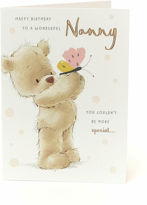 Birthday Verses For Cards, Birthday Card Messages, Birthday Card Template, Bear Pictures, Cute Card, Birthday Cards Diy, Lovely Day, Copper Foil, The Bear