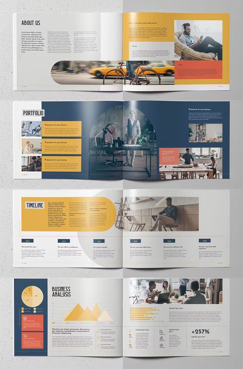 Landscape Brochure Template InDesign. 24 pages Product Brochure, Booklet Design, Premium Product, Indesign Templates, Brochure Design Template, Plan Design, A4 Size, Brochure Design, Brochure Template