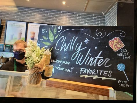 New Years Chalkboard, Starbucks Doodle, Starbucks Chalkboard Art, Coffee Specials, Chalk Art Coffee, Starbucks Chalkboard, Specials Board, Sandwich Boards, Earth Cake