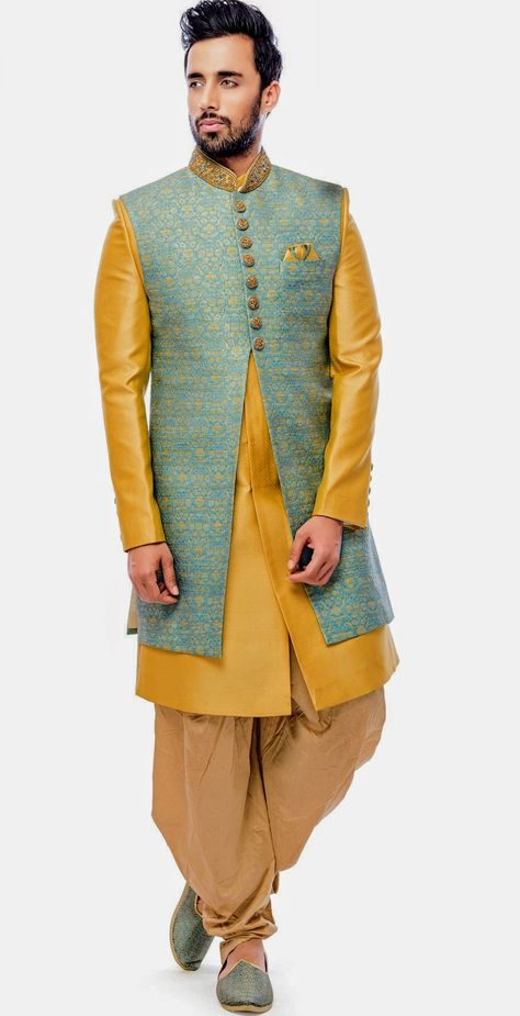 Dhoti Mens, Men In Yellow, Kurta Fashion, Yellow Combination, Men Dresses, Indian Groom Dress, Cat Princess, Sherwani For Men Wedding, Wedding Kurta For Men