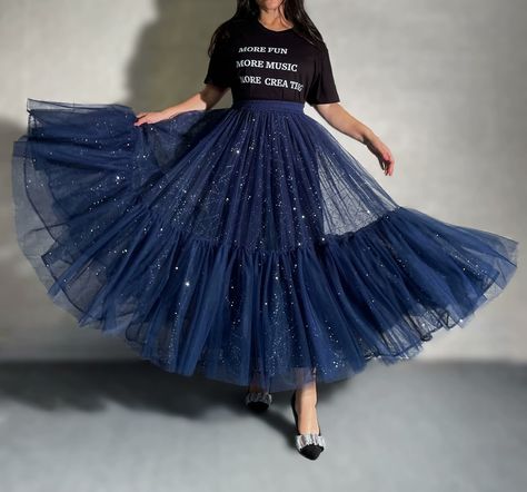 Blue Sequined Skirt,women's A-line Stretch High Waist Skirt, Retro Versatile Black Dress, Party Skirt,holiday Skirt Women,custom Tulle Skirt - Etsy Australia Holiday Skirt Women, Sheer Skirt Outfit, Custom Tulle Skirt, Blue Tulle Skirt, Holiday Skirt, Sequined Skirt, Holiday Skirts, Christmas Skirt, Ideal Wardrobe