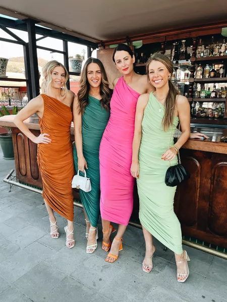 We loved this gorgeous Noma Kamali dresses, they are the perfect wedding guest dress! Norma Kamali Diana Dress, Spring Wedding Guest Dresses, Diana Gown, Perfect Wedding Guest Dress, Norma Kamali Dress, Spring Wedding Guest, Spring Wedding Guest Dress, Wedding Guest Dresses, Guest Dress