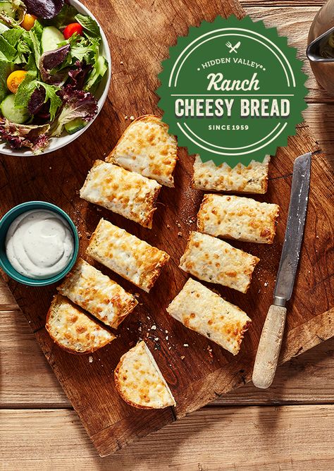 Cheesy goodness has never been so delicious.   Recipe: http://hiddnval.ly/9RFYqq Ranch Bread, Hidden Valley Ranch Recipes, Frozen Garlic, Ranch Recipes, Applesauce Bread, Cheesy Ranch, Hidden Valley Ranch, Ranch Recipe, Biscuit Rolls