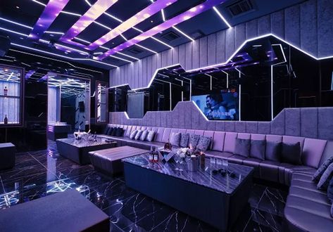 Pavilion KL | Red Box Karaoke Beach House Flooring, Interior Concept Art, Karaoke Room, Pub Interior, Nightclub Design, Modern Office Space, Video Game Room Design, Vip Room, Luxury Bar