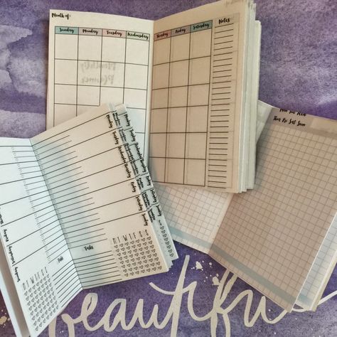 Wendaful Designs: Top DIY Midori Traveler’s Notebook Inserts and Hacks! Midori Travelers Notebook Inserts, Midori Journal, Fauxdori Travelers Notebook, Midori Planner, Diy Travelers Notebook, Midori Notebook, Daily Weekly Planner, Traveler Notebook Inserts, Daily Planners