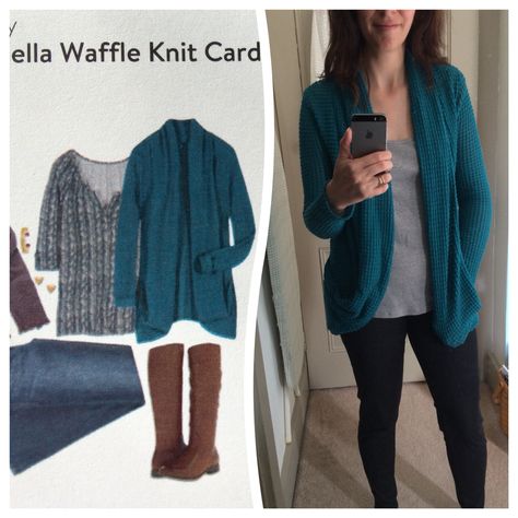 Abriella Waffle Knit Cardigan in Teal (and totally dressed down with leggings and a tank) by Pixley. Teal Cardigan Outfit Fall, Teal Cardigan Outfit, Structure Clothing, Teal Cardigan, Cardigan Fall Outfit, Burgundy Outfit, The Cardigans, Stitch Fix Fall, Cardigan Outfits