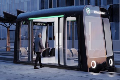 Self-driving monorail pods create a city-wide public transit network by utilizing space between roads – Yanko Design Public Transportation Design, Future Transportation, Public Transit, Sustainable City, Road Design, Futuristic City, Working People, Future City, Smart City