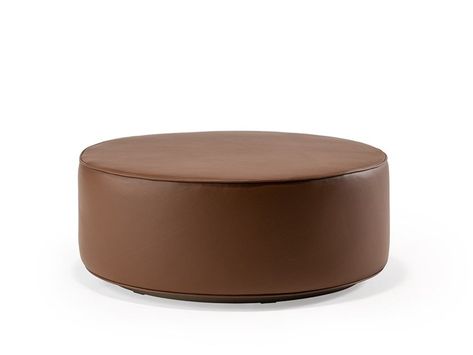 Ottoman Design, Wooden Structure, Period Furniture, Low Table, Leather Pouf, Round Leather, Low Tables, Alfredo, Bronze Finish