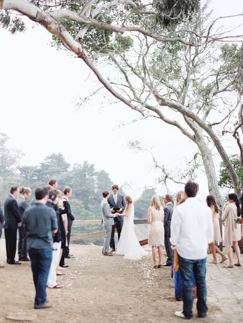 Guest Standing Wedding Ceremony, Standing Only Wedding Ceremony, Casual Park Wedding, Standing Ceremony Wedding, Casual Wedding Ceremony, Standing Wedding Ceremony, Wedding Ceremony Standing, Standing Ceremony, Sunrise Wedding