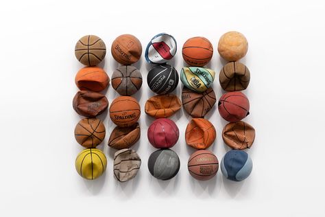 Tyrrell Winston | English | Metal Magazine Deflated Basketball Art, Tyrrell Winston, Night Gallery, Wall Feature, Nyc Artist, Metal Magazine, Basketball Art, Mixed Media Artwork, Sports Art