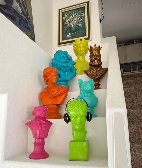 These Were All Found At Flea Markets And Estate Sales. I Finally Committed To Painting Them Room Improvement, Dream House Aesthetic, Recycled Art Projects, Garage Sale Finds, Mannequin Art, Youth Room, Gorgeous Bedrooms, Flea Markets, Flipping Furniture