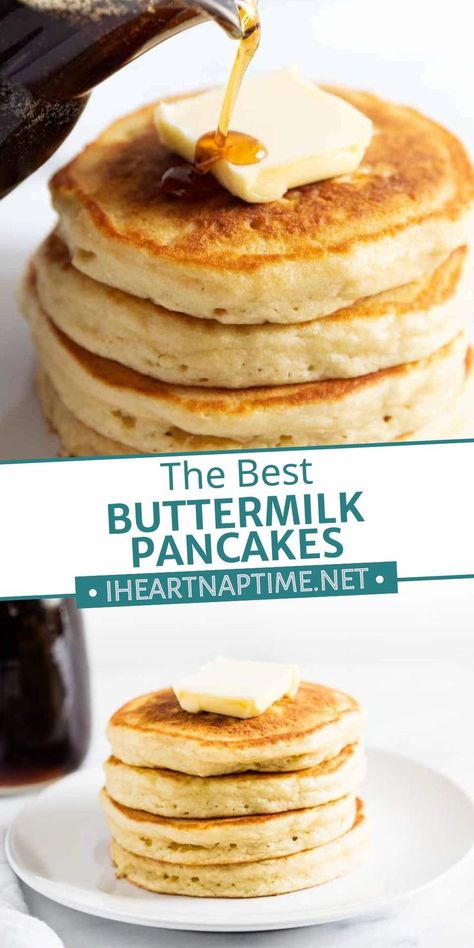 Best Buttermilk Pancakes, Buttermilk Pancakes Easy, Buttermilk Pancakes Fluffy, Best Pancake Recipe, Pancake Recipe Buttermilk, Pancakes From Scratch, Homemade Cinnamon Rolls, Pancake Recipe Easy, Buttermilk Recipes