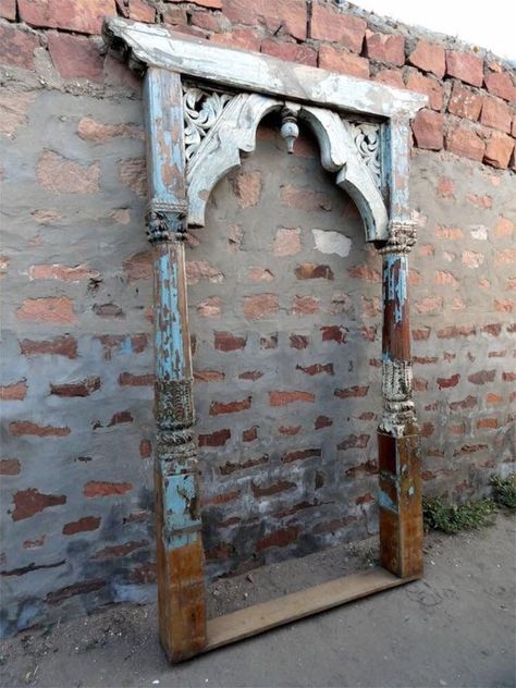 Salvaged Decor, Barndominium Interior, Porch Posts, Wooden Arch, Architectural Pieces, Fence Ideas, Bedroom Headboard, Outdoor Ideas, Architectural Salvage