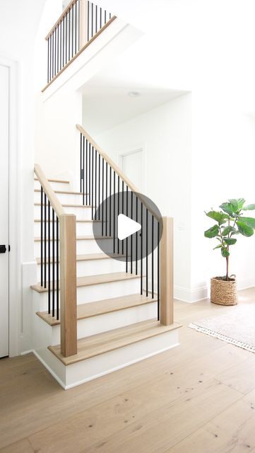 Kelly Jones on Instagram: "Another question we get asked a lot is about our square balusters with no baluster shoes. We used a square mortise chisel to drill square holes in the stair treads." Square Balusters, Mortise Chisel, Kelly Jones, Stair Treads, Under Stairs, Stairs, This Is Us, Square, On Instagram