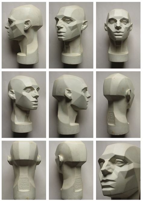 hey I am new polycount and an enthusiast trying to learn character design and i recently picked up zbrush (less then a month ago) and would appreciate any kind… Planes Of The Face, Head Anatomy, Face Anatomy, Anatomy Sculpture, Sculpture Head, 얼굴 드로잉, 얼굴 그리기, Drawing Heads, Sculptures Céramiques